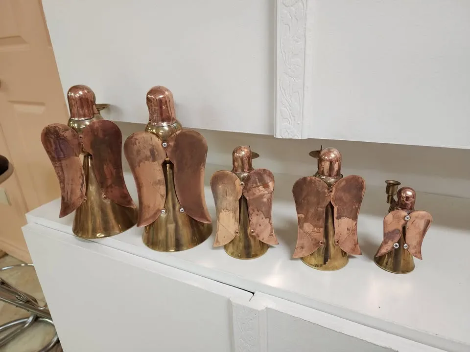 Vintage Brass Angels (set of 5) image indicator(3)