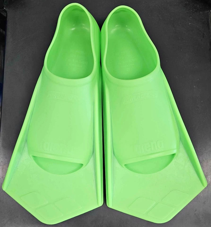 Arena Powerfin Swim Training Fins - Acid Lime (Size US 7.5-8.5)