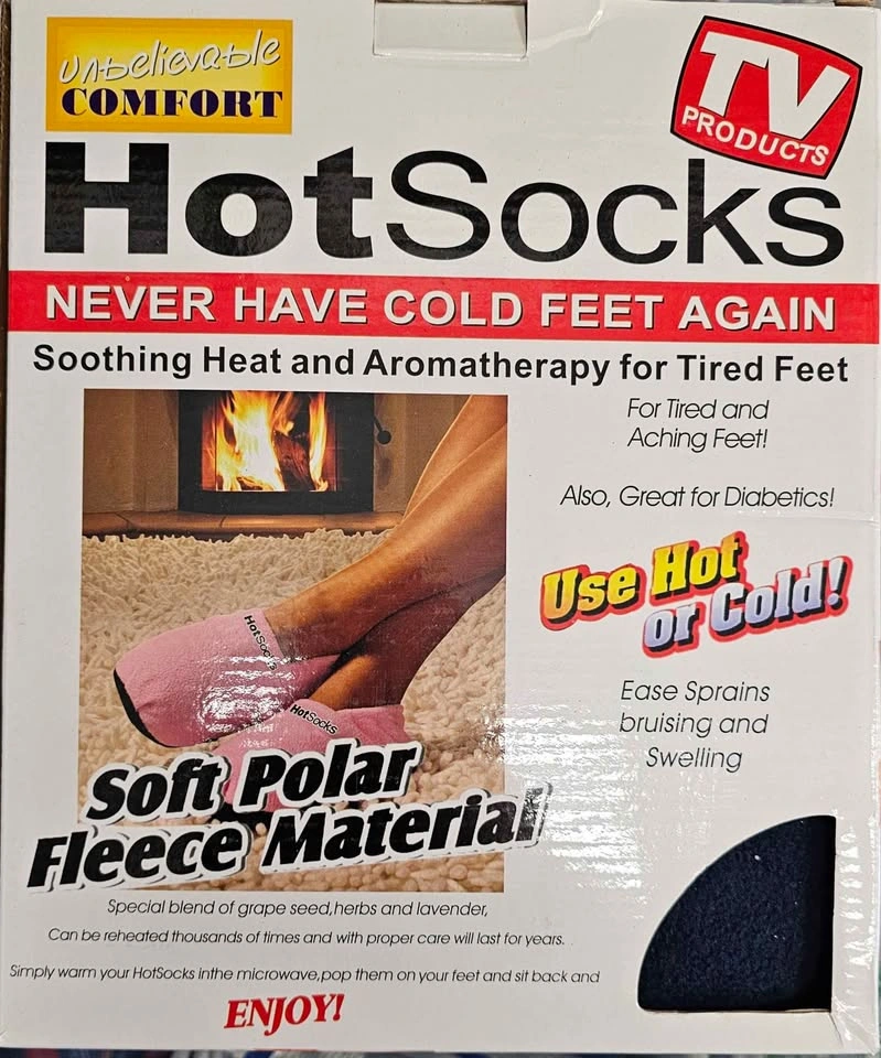 BRAND NEW HotSocks Microwaveable Heated Slippers (Size M) - photo 2