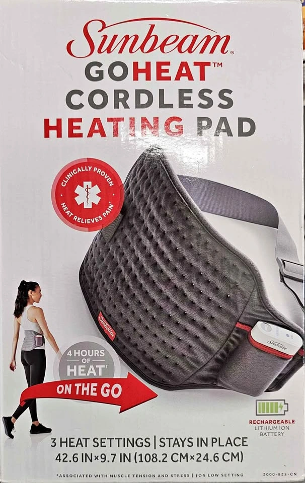 BRAND NEW Sunbeam GoHeat Cordless Heating Pad