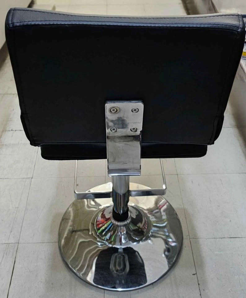 Modern Black Faux Leather Adjustable Hydraulic Bar Stool - photo 2