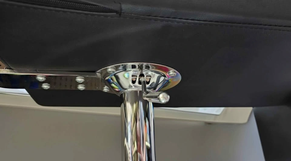 Modern Black Faux Leather Adjustable Hydraulic Bar Stool - photo 3