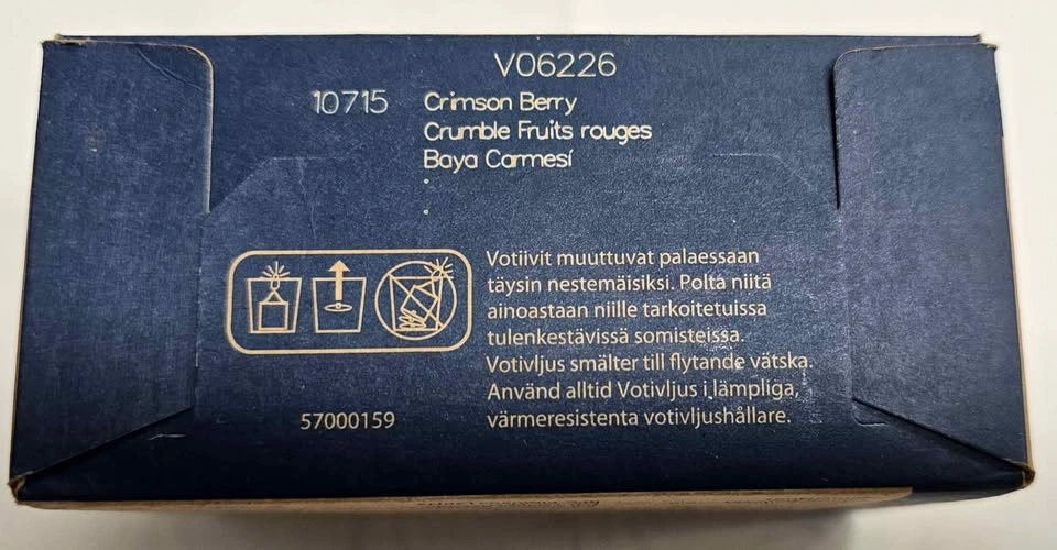 Rare 2015 Deadstock | PartyLite Crimson Berry Votive Candles - photo 3