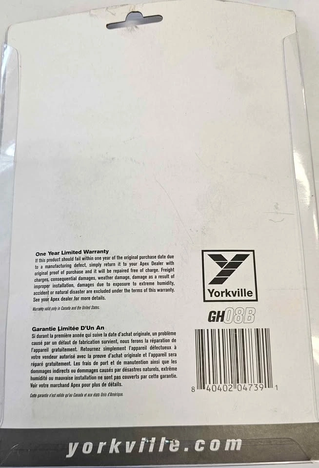 Brand New Yorkville GH08B Wall Mount Guitar Hanger - photo 2