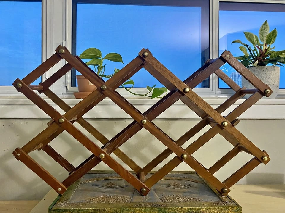 Vintage Wood Wine Rack