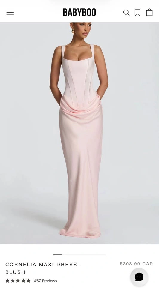 BABYBOO PINK CORNELIA MAXI DRESS - photo 2