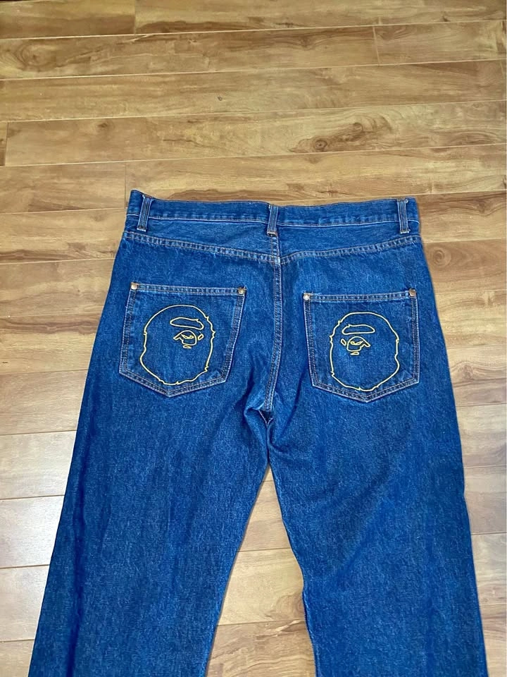 Authentic Vintage BAPE ape head regular fit denim