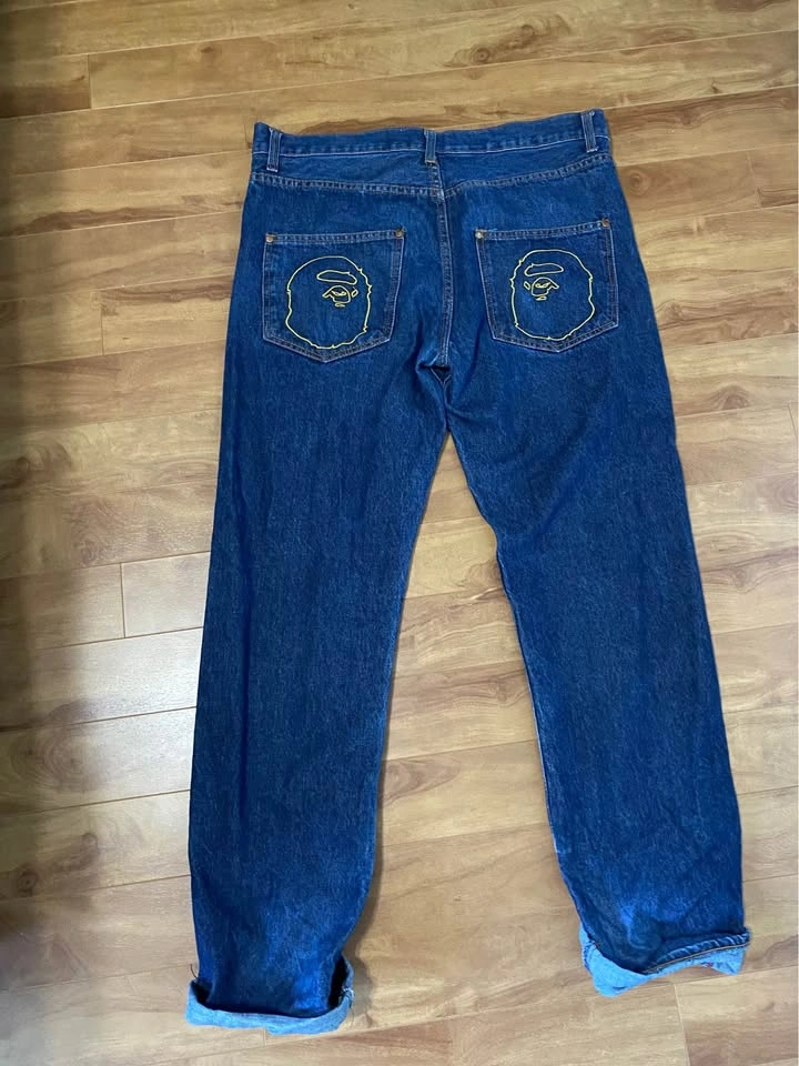 Authentic Vintage BAPE ape head regular fit denim - photo 2