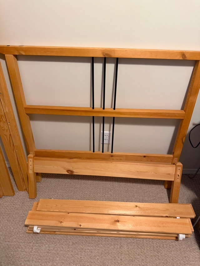 2 IKEA Twin Bed Frames (Solid Pine & Minimalist Eina) - photo 5