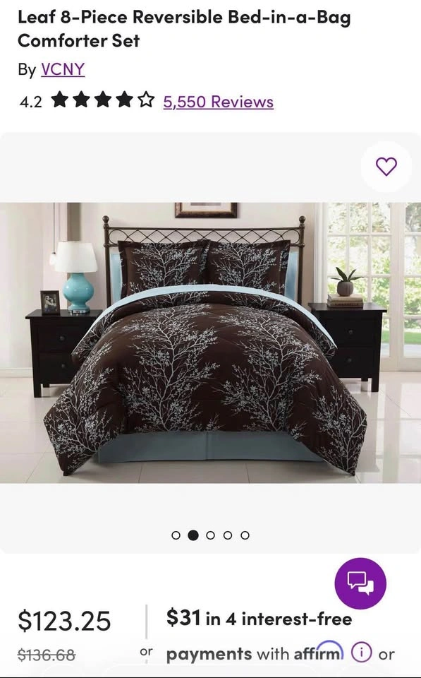 Brand new 8 pc queen comforter set - photo 3