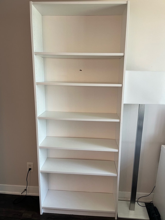 White bookcase
