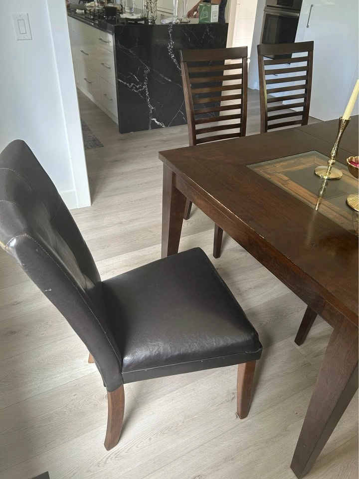 Extendable Wood Dining Table with 6 Chairs - photo 3
