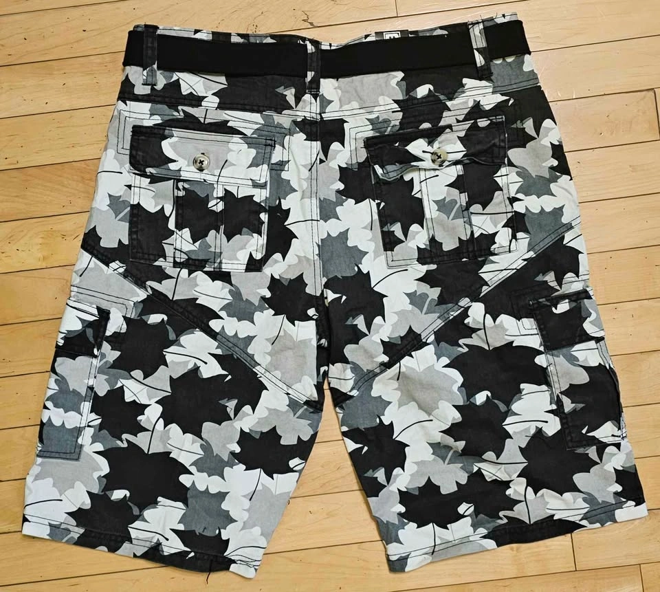 PLOREO Men’s Cargo Camo Shorts W36 — Belt Included - photo 2