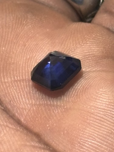 Natural Blue Sapphire 4.40 Ct GIE CERTIFIED SQUARE CUT GRADE AAA - photo 3