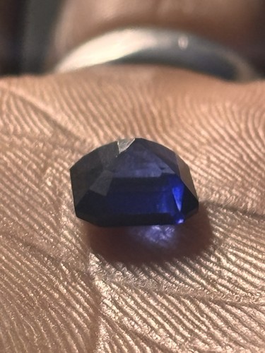 Natural Blue Sapphire 4.40 Ct GIE CERTIFIED SQUARE CUT GRADE AAA - photo 5