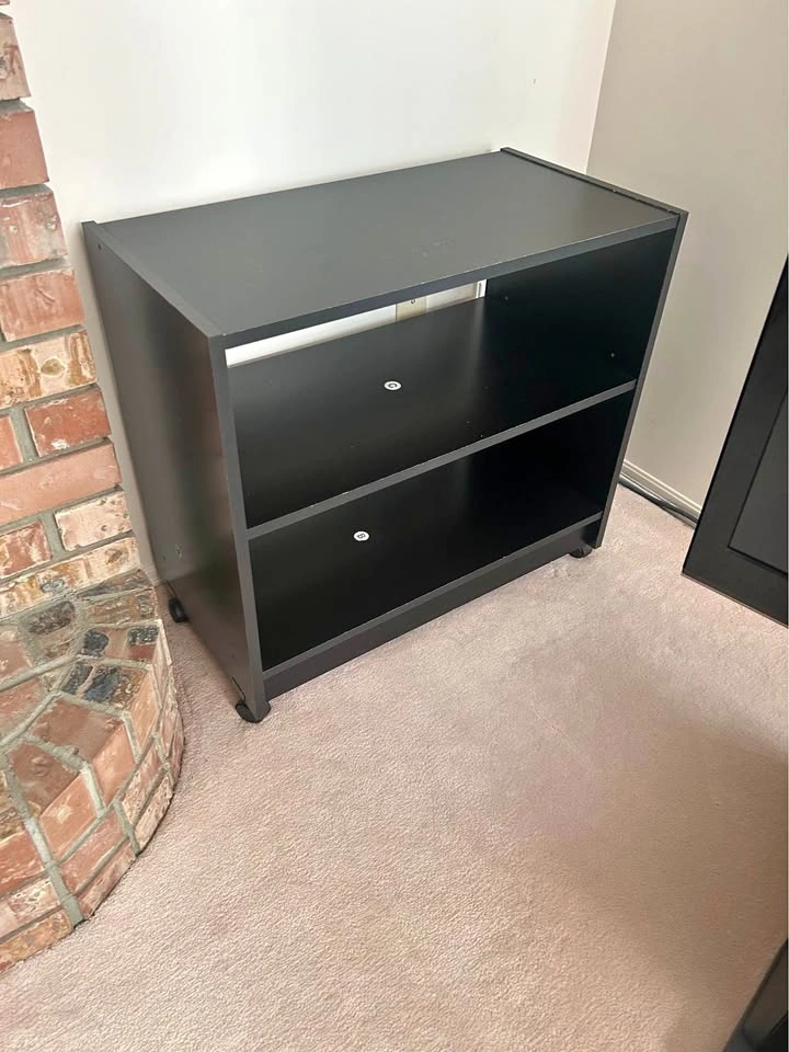 Black Rolling Media Stand