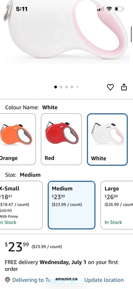 Retractable dog leash (size medium) - photo 3