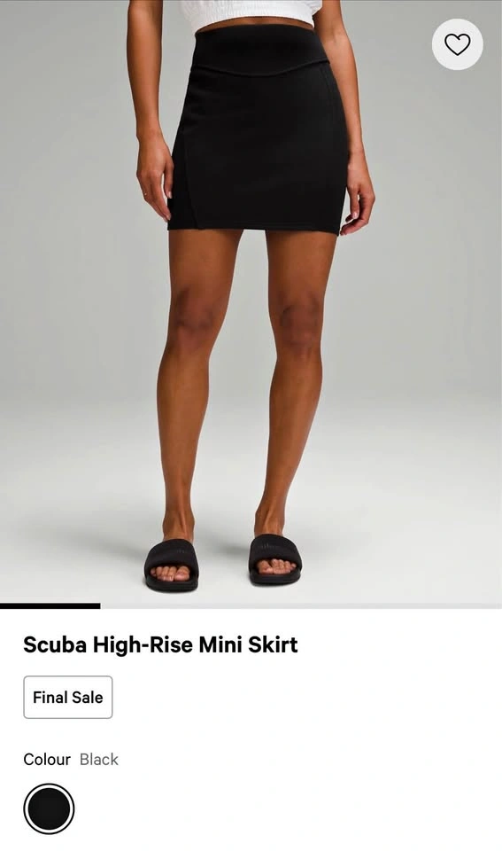 BNWT Lululemon Scuba High-Rise Mini Skirt Size XS