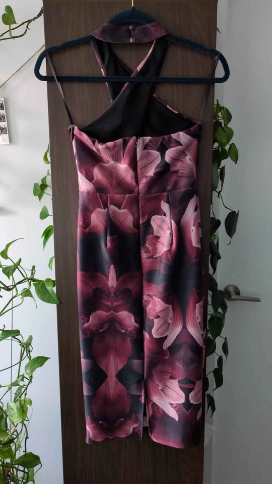 Red floral sheath dress - XS - photo 3