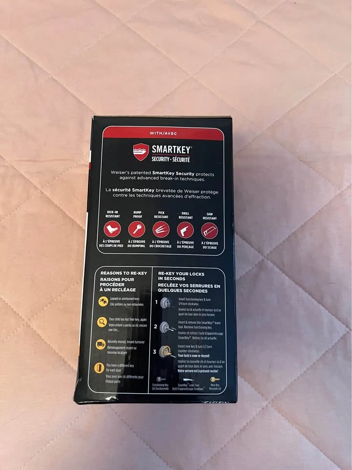 Brand New Weiser Grade 1 Deadbolt with SmartKey Security - photo 3