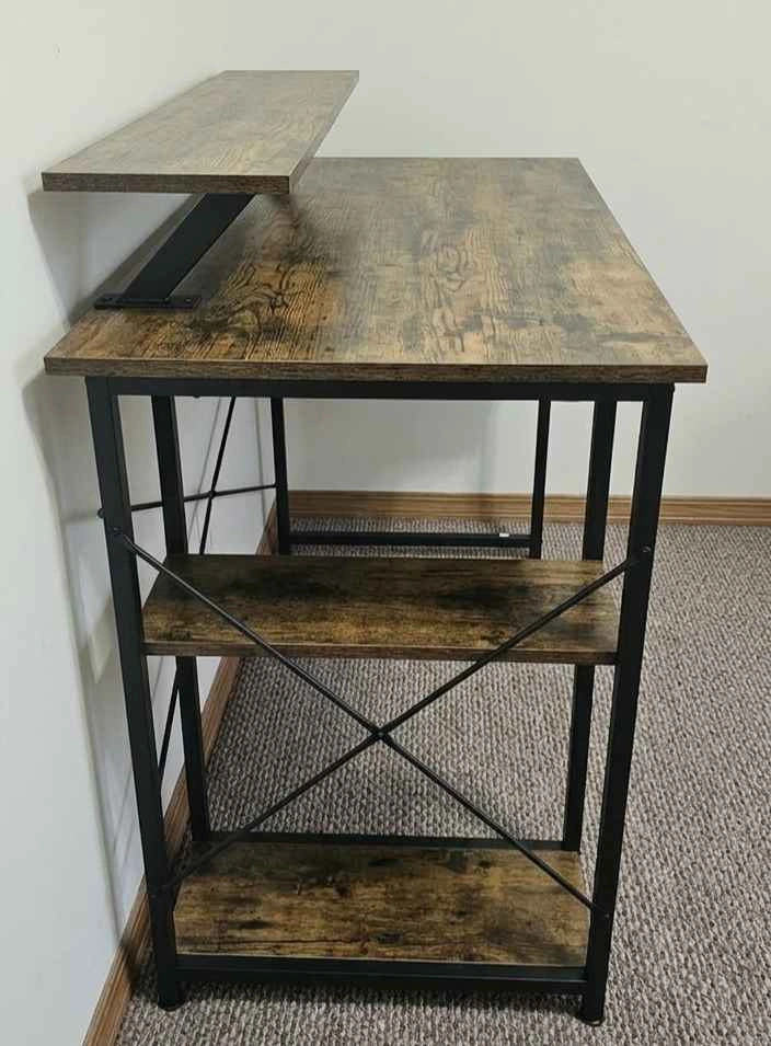 Modern Industrial Computer Desk & Ergonomic Mesh Office Chair - photo 3