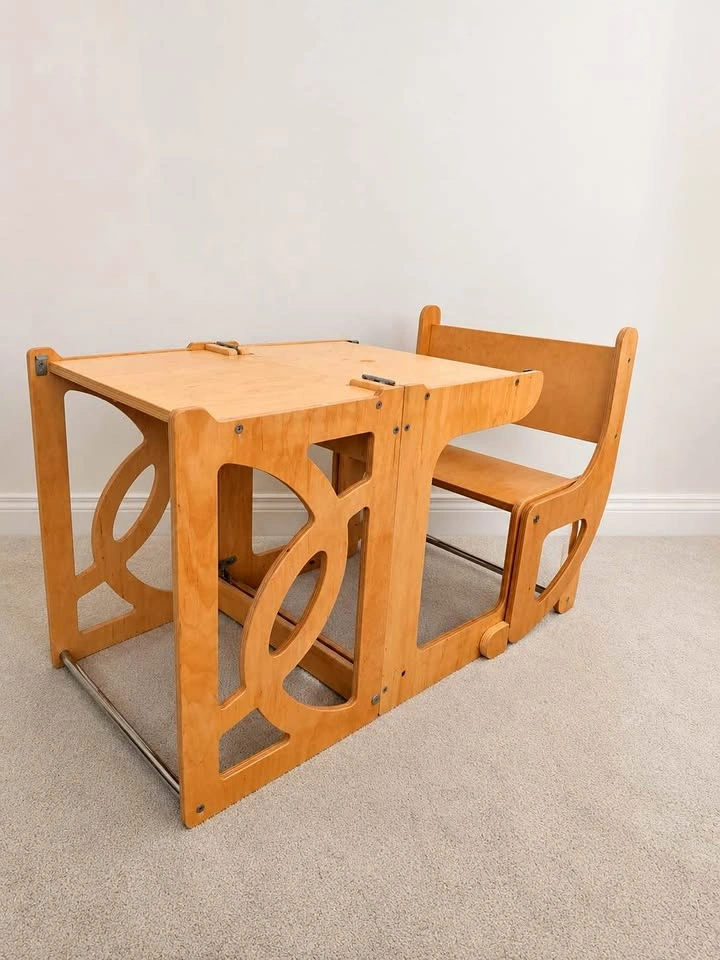 Convertible Montessori Learning Tower and Desk Set