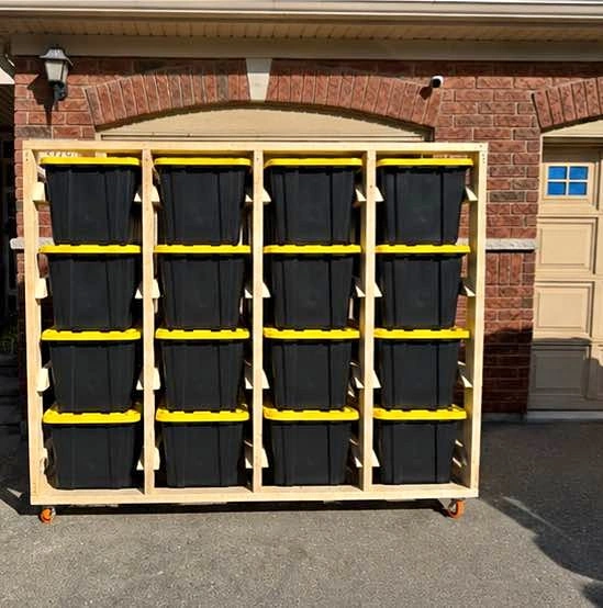 URGENT SALE- Heavy Duty Garage Storage Tote Rack