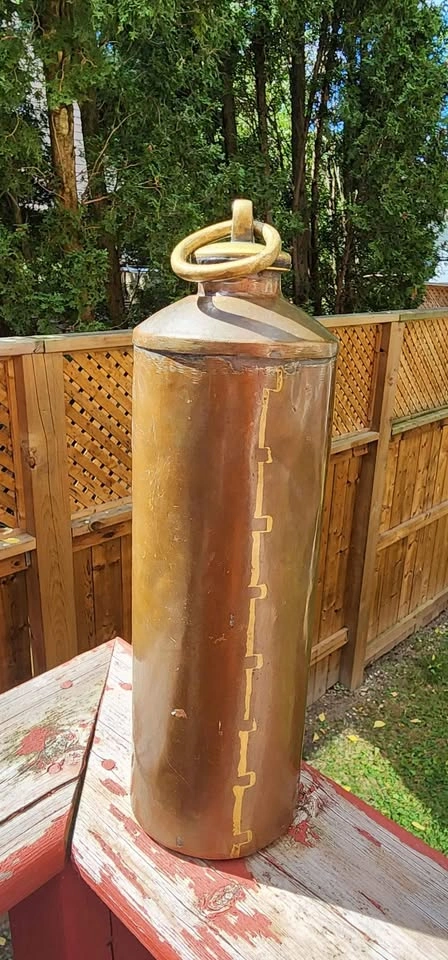 Antique brass hot water bottle