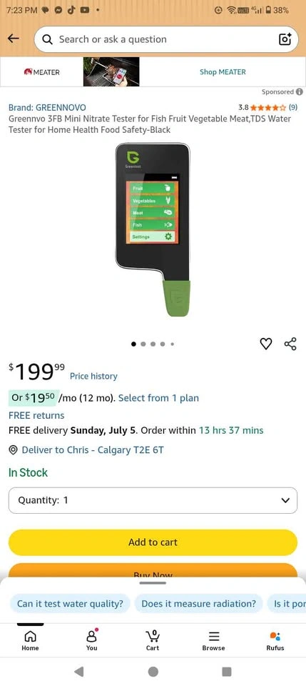 Greentest Portable Nitrate, Water, and Radiation Detector - photo 2