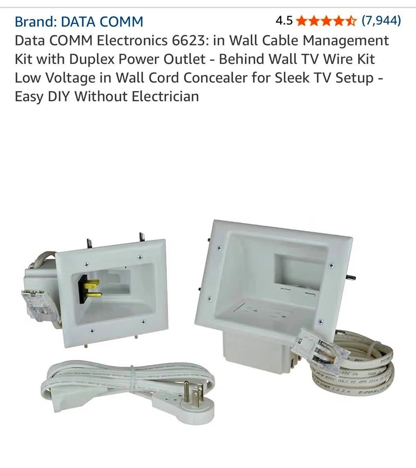 Flat panel TV cable organizer kit