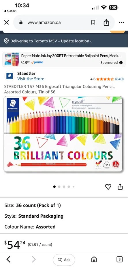 Staedtler Ergosoft Aquarell Watercolor Pencils, 36 Count - photo 3