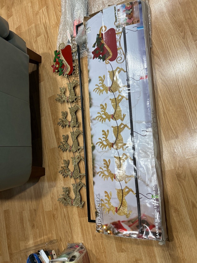 Fireplace stocking hanger metal rack - photo 4