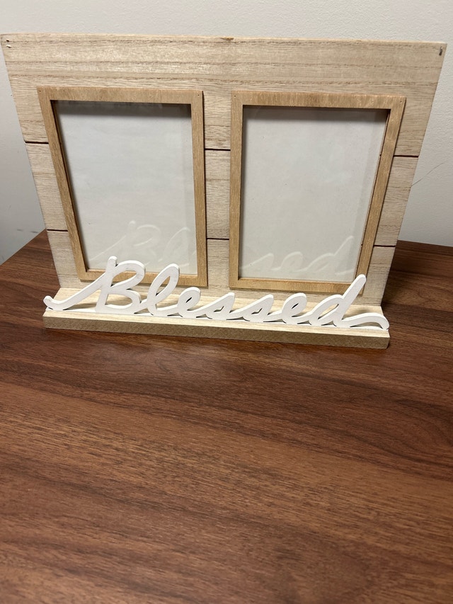 Blessed Wooden Double Photo Frame - photo 2