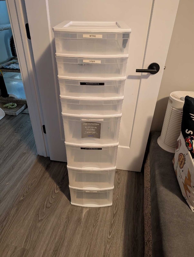 Tall Plastic Drawer Tower