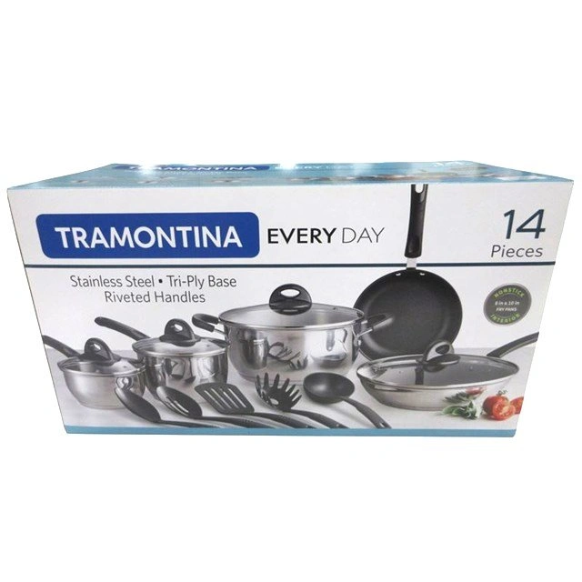 New Tramontina 14-Piece Stainless Steel Cookware Set - photo 2