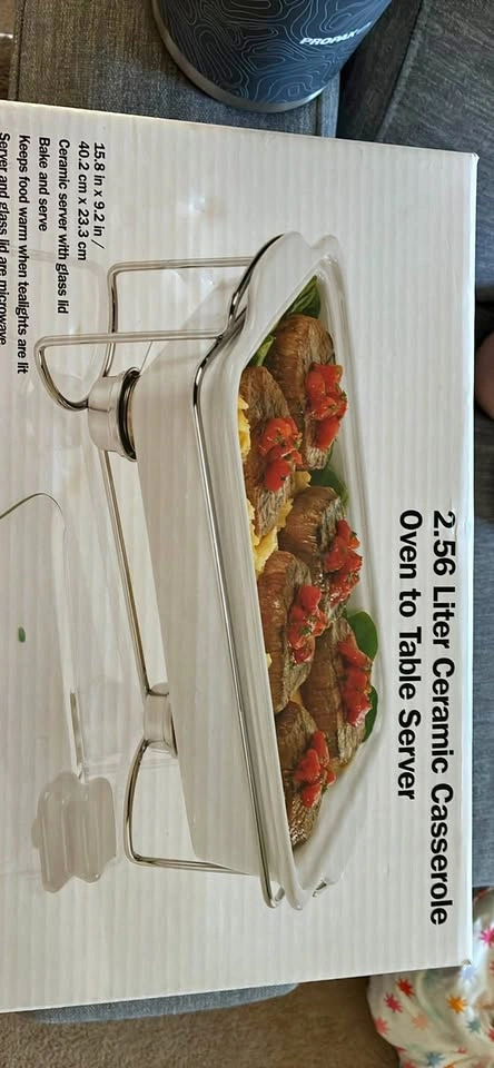 Ceramic oven to table warming server
