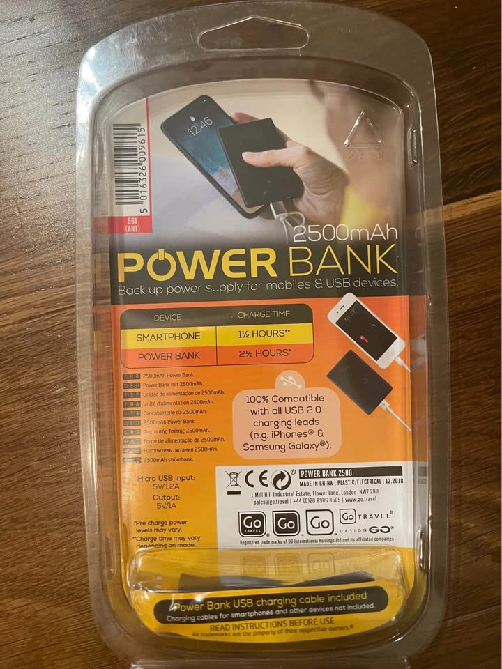 New Go Travel 2500mAh Mobile Power Bank - photo 2