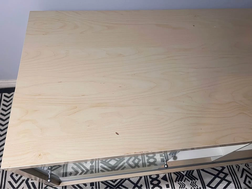 IKEA Magiker Birch TV Console w/ Glass Sliding Door - photo 4