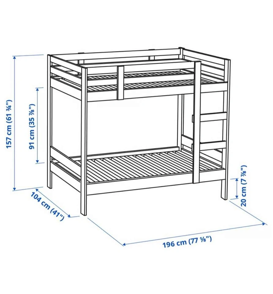 IKEA MYDAL Bunk Bed with 2 mattresses - photo 4
