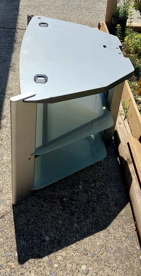 TV Stand - Glass and Metal $25 OBO - photo 2
