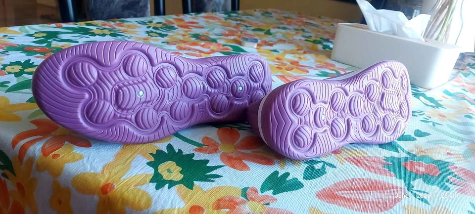 Purple Slip-On Knit Walking Shoes - photo 2