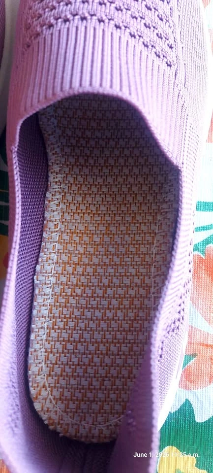 Purple Slip-On Knit Walking Shoes - photo 4