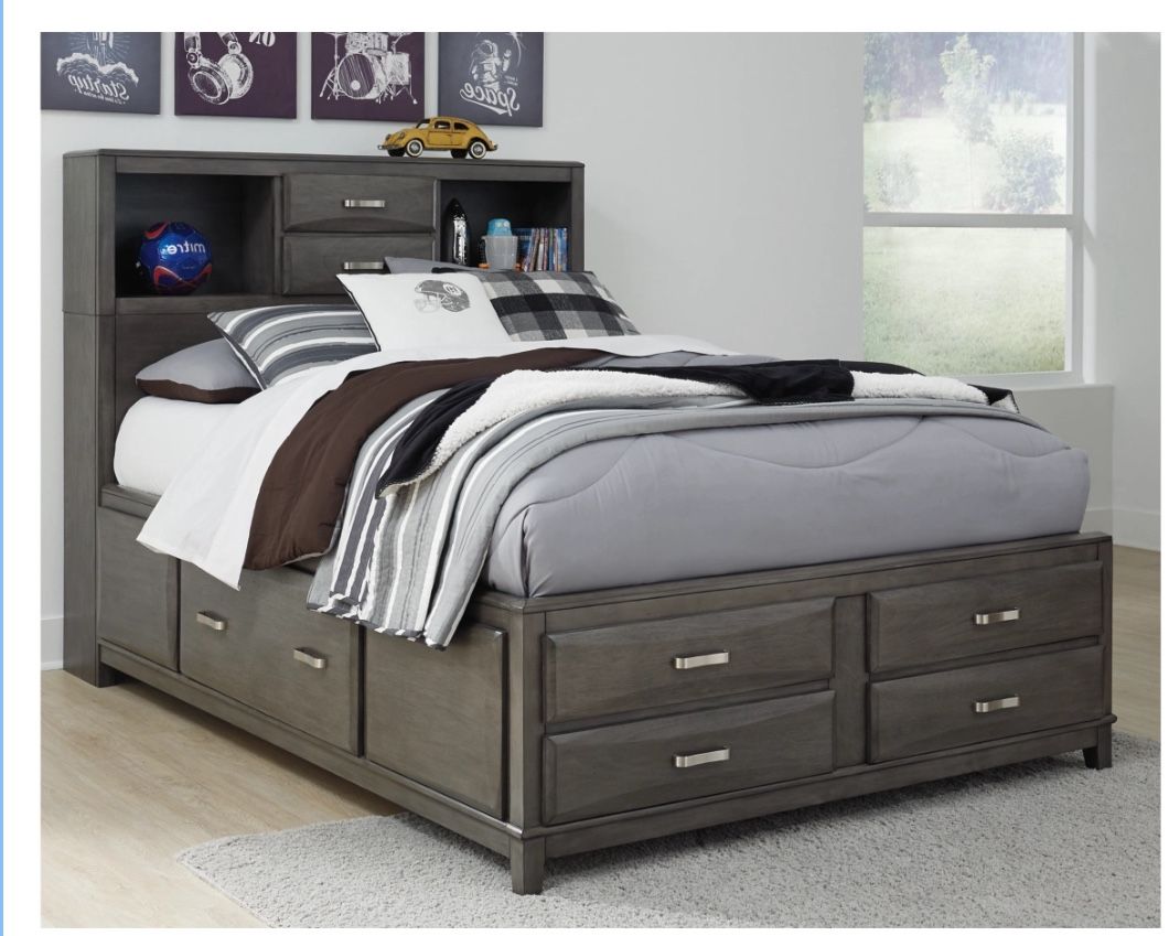 Used Caitbrook Full Storage Bed with 7 Drawers - photo 2