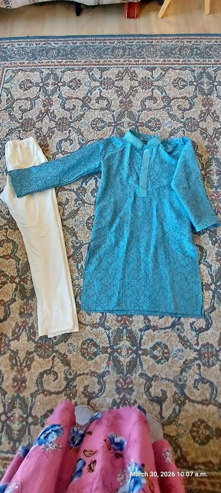 Boys Blue Shalwar Kameez Set - Size 12