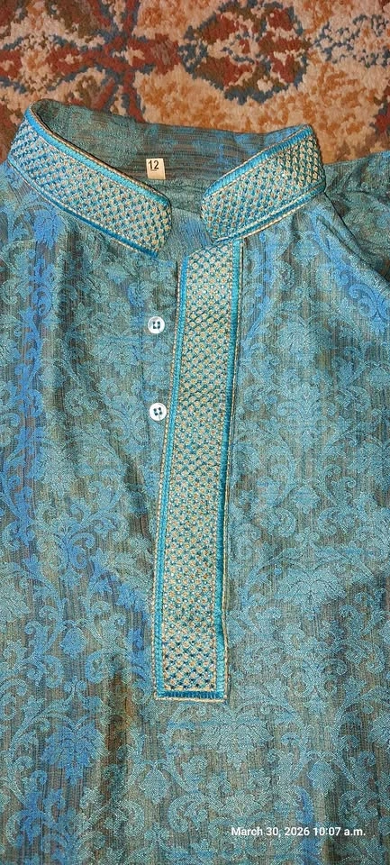 Boys Blue Shalwar Kameez Set - Size 12 - photo 2