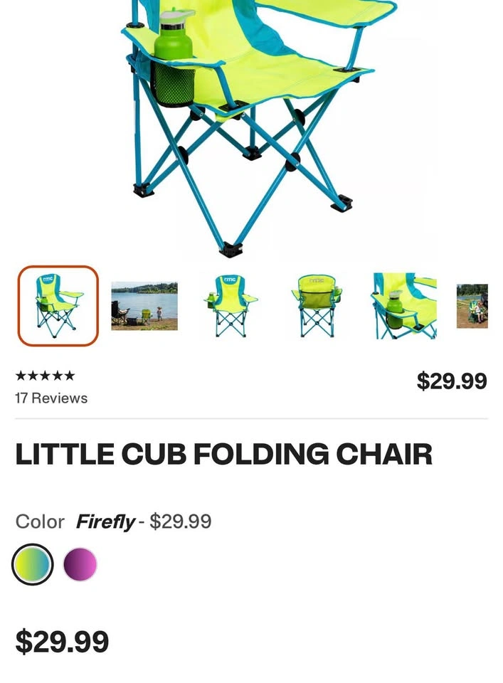 Kids chairs (plastic and camp chair) both - photo 2
