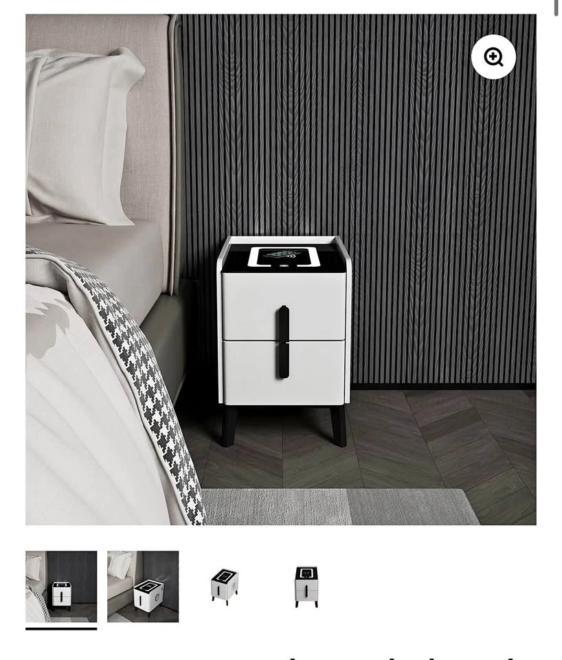 Smart Nightstand w/ Wireless Charger & Bluetooth Speaker