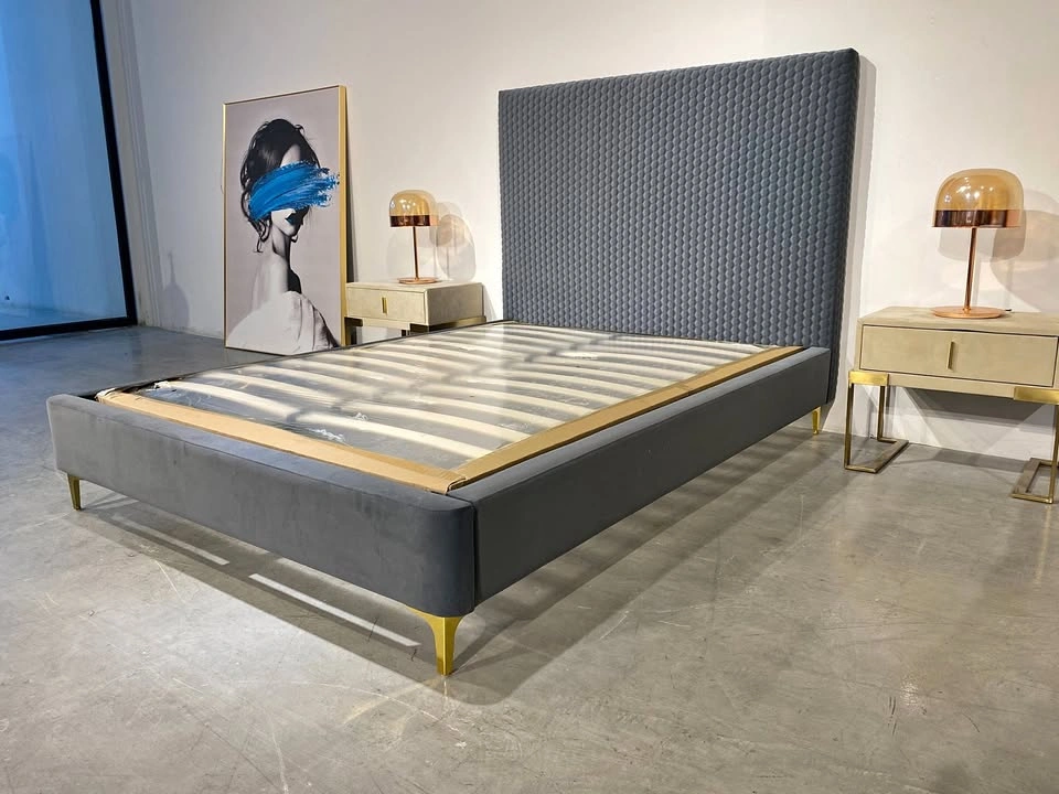 Dark Blue queen size brand new bed frame