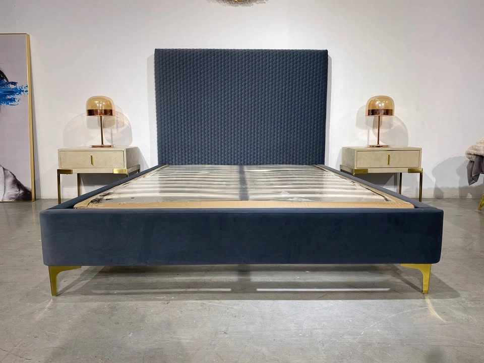 Dark Blue queen size brand new bed frame - photo 5