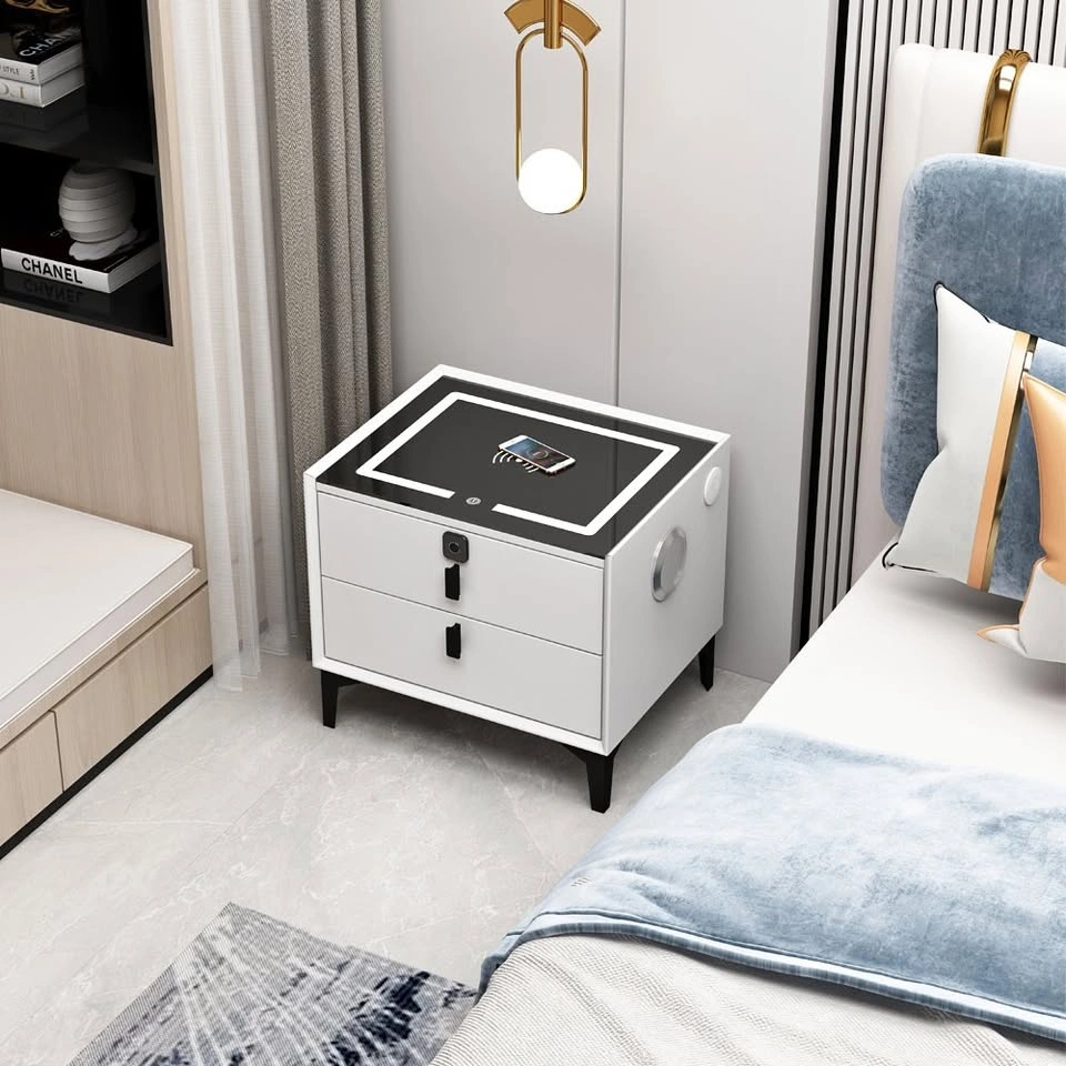 Glara Home Luxury Smart Nightstand with Wireless Charger